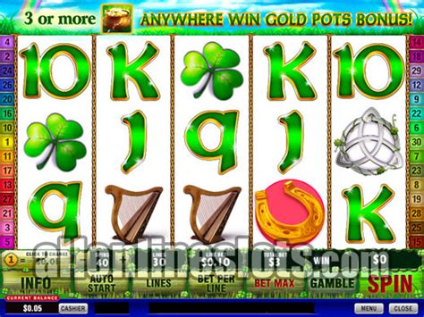 30 Line Slots Irish Luck With Stacked Wild Symbols