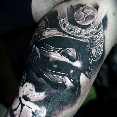 Popular images of samurai tattoo designs. 100 Japanese Samurai Mask Tattoo Designs For Men