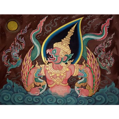 Amazing Traditional Garuda Thai Art Royal Thai Art