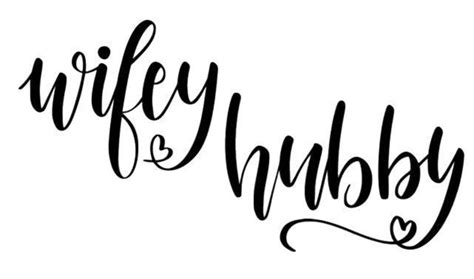 Wifey And Hubby Vinyl Decal Set Outdoor Vinyl Listing Etsy