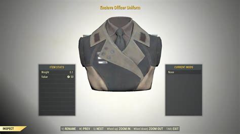 Enclave Officer Uniform And Hat Fallout 76 Pc Buy Fallout 76 Items For Pc