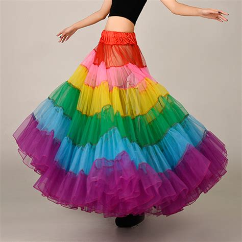 Fashion Colorful Skirtbeautiful Long Skirt Tutu Skirtspetticoat On