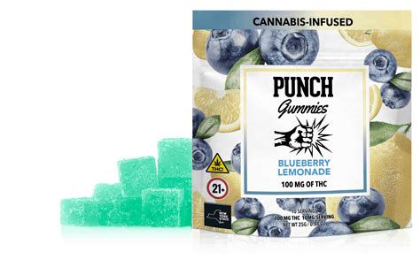 Punch Edibles And Extracts Blueberry Lemonade Gummies 100mg Ny Weedmaps