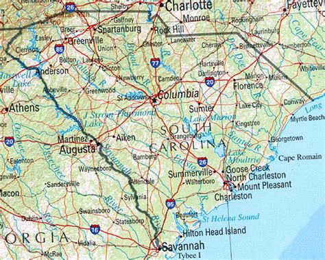 South Carolina Geography And Maps