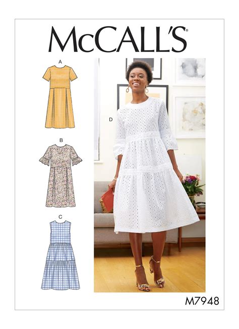 Easy Sewing Pattern For Womens Dress Tiered Dress Pattern Etsy Australia