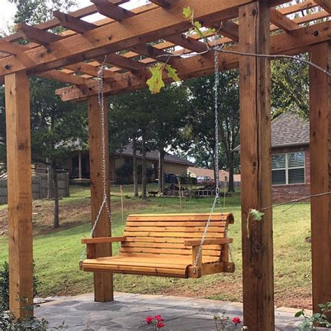 Kind of porch swings you can obtain, either by making them by yourself or buying them online, so that you can enjoy the weather while relaxing yourself after a hard day at work, or just having a nice place. 4ft Cedar Porch Swing Custom Outdoor Gift for Him Hanging ...