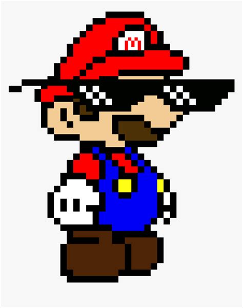 Super Mario Pixel Art Png Download Paper Mario Pixel Art Transparent Png Kindpng