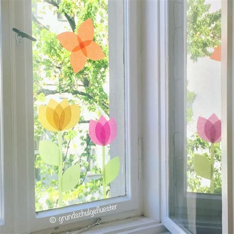 Frühlingsdeko Fenster Basteln Kinder