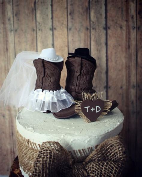 Cowboy Boots Cowgirl Boots Wedding Cake Topper Western Wedding Country