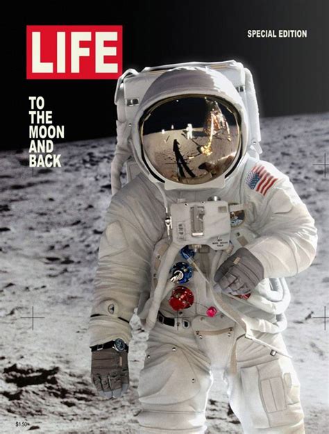 The Cover Of Life Magazine Shows An Astronaut On The Moon With Text