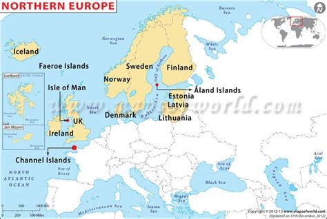 Northern Europe Map Europe Map Northern Europe Sweden Map