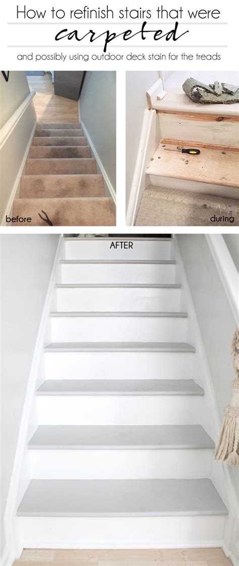 How To Refinish Stairs That Were Carpeted Cuckoo4design