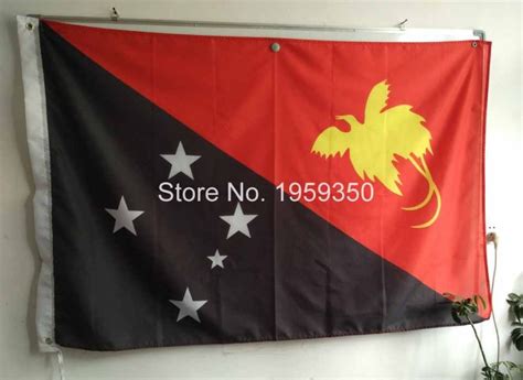 Independent State Of Papua New Guinea Flag 90x150cm 100d Polyester