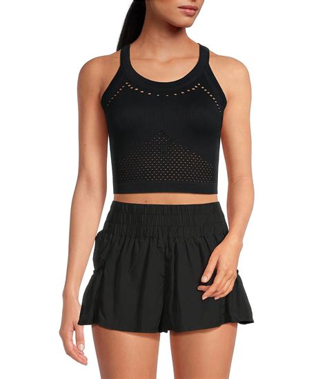 Free People Fp Movement Serendipity Crochet Cropped Cami Top Dillard S