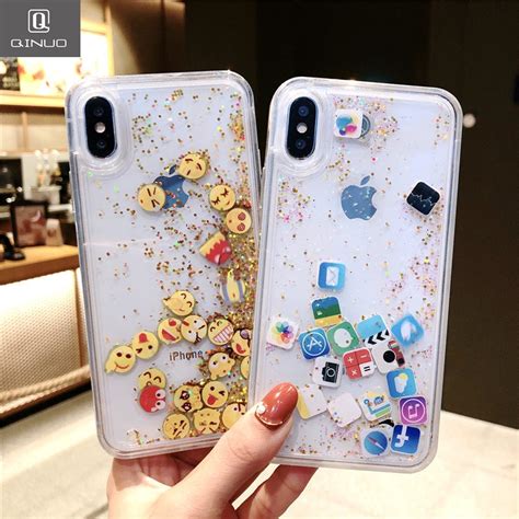 Qinuo Newest Expression Quicksand Case For Iphone X Xs Max