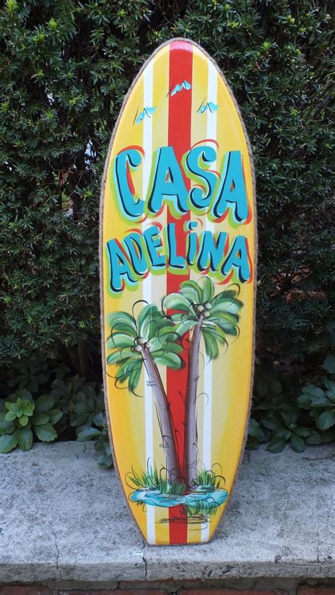 Personalized Surfboard Wall Art Tropical Paradise Pool Patio Etsy In