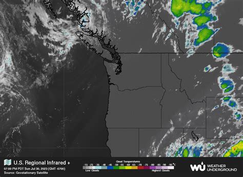 Weather Satellite Imagery For Pacific Northwest Northwest Weather Network