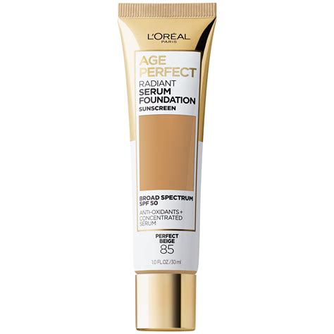 L Oreal Paris Age Perfect Radiant Serum Foundation With Spf Perfect Beige Fl Oz