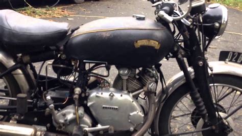 1951 Vincent Comet Motorcycle 500cc 1 Starting Up Again Youtube