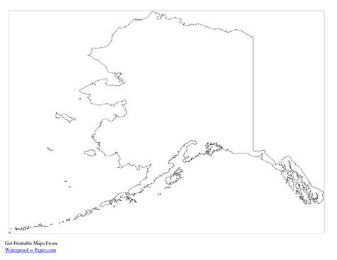 Alaska Outline Map | Printable World Maps - Coloring Home