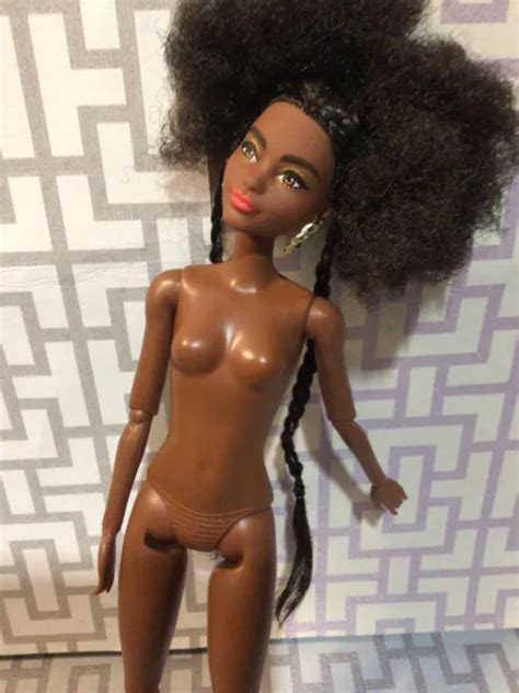 Mattel Barbie Extra Nude Articulated Aa Afro Hair Daisy Face Doll