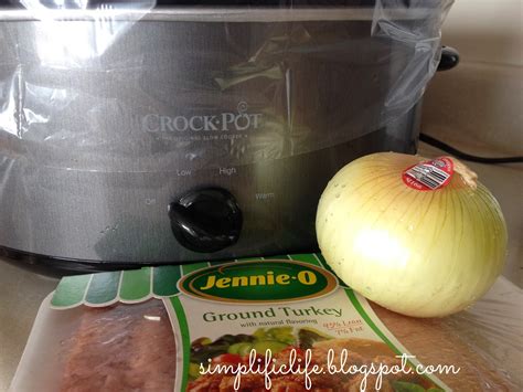 The Simple Life Crockpot Ground Turkey For Healthy Taco Night
