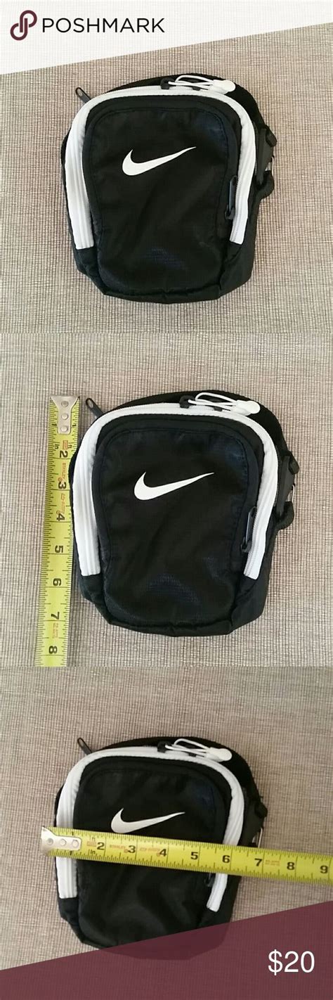 Nike Black Mini Bag Pouch Travel Case Hook Strap Black Nikes Black