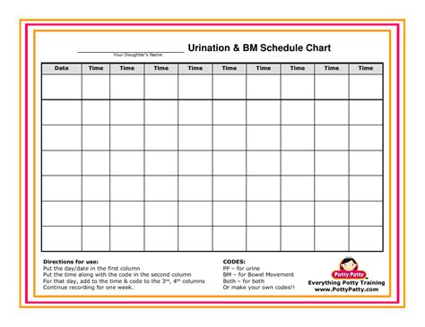 Bm Tracking Sheet Free Printable Bowel Movement Record Chart