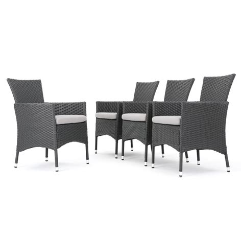 You could also pick up some wicker chairs to use as outdoor furniture during the summer months, as theyre perfect for al fresco dining. Noble House Malta Gray Removable Cushions Wicker Outdoor ...