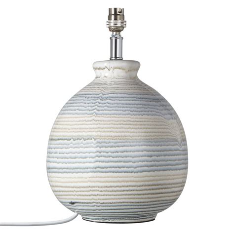John Lewis And Partners Enya Striped Ceramic Lamp Base Multi H25cm
