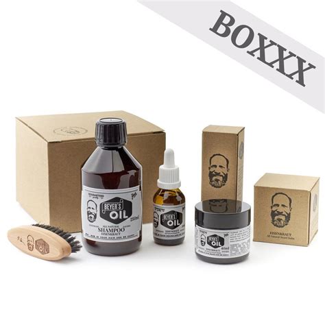 Beyers Oil Boxxx Bartpflege Komplettset Bartöl Bartbalsam Bartshampoo Bartbürste