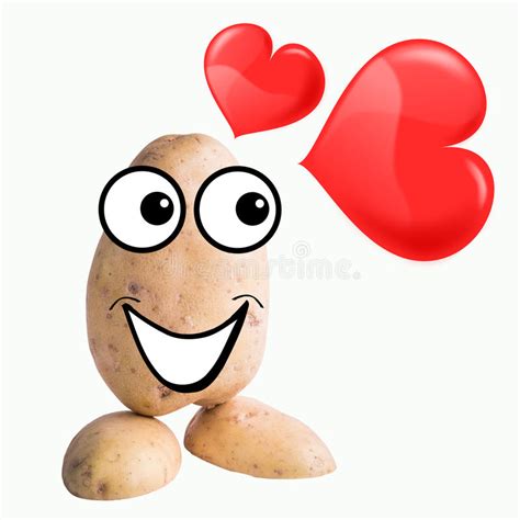 Little Potato Man In Love Stock Illustration Illustration Of Face 49760971