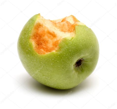 Close up of slices of apple. Green bitten apple — Stock Photo © Kokhanchikov #1593027