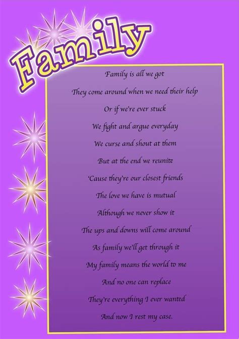 A Poem about Family - by Alice and Karolina | Family poems, Love quotes
