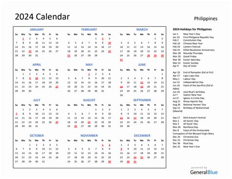 Philippine Holiday 2024 Calendar Ardys Brittne