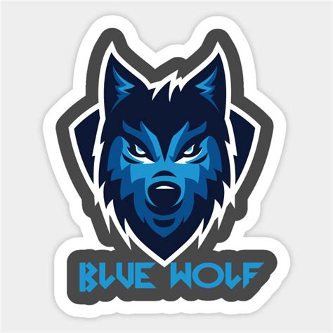 Blue Wolf Blue Wolf Sticker Teepublic