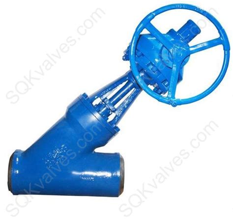 Blue Y Type Globe Valve By Sqk Valves Fittings And Automation Pvt Ltd