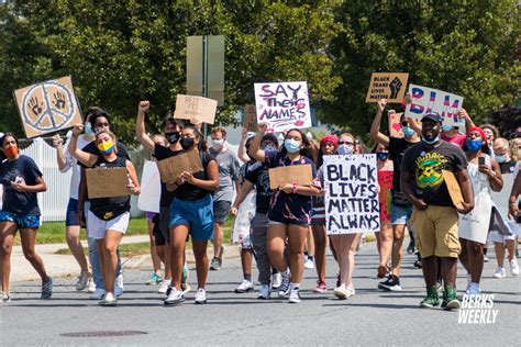black lives matter peaceful protest held in exeter township