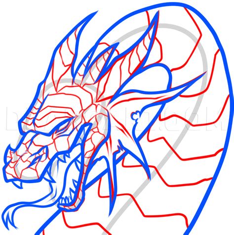 How To Draw A Dragon Head By Dawn Easy Dragon Drawings
