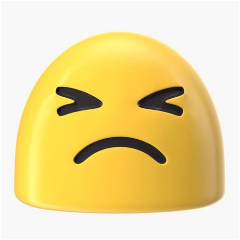 Modèle 3d De Visage Persévérant Android Emoji Turbosquid 1823760