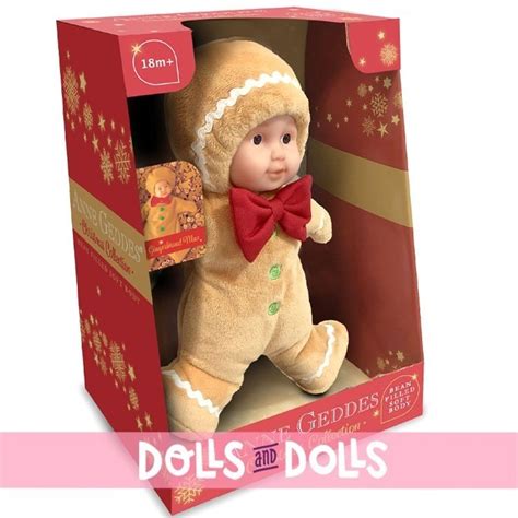 Anne Geddes Doll 23 Cm Crhistmas Baby Gingerbread Man Dolls And