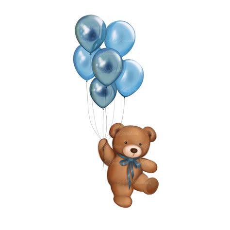 Teddy Bear Png Teddy Bear Clipart Oso Con Globo Baby Etsy M Xico