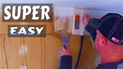 Remove Old Wallpaper From Drywall Super Easy With Steamer Youtube