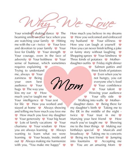 Why We Love Mom Download Mothers Day T