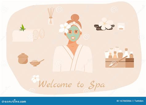 Spa Center Service Beauty Salon Visitor Cartoon Character Wellness Center Procedures And
