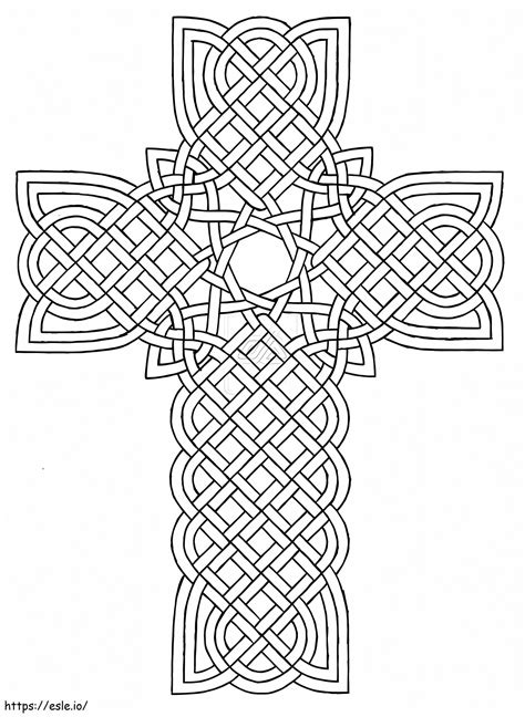 Cross Mandala Coloring Page