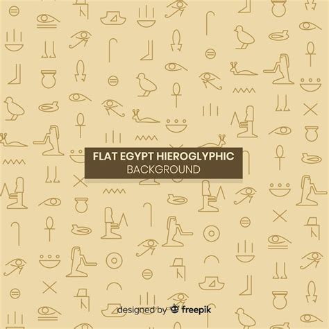 Free Ancient Egypt Hieroglyphics Background With Flat Design Nohatcc