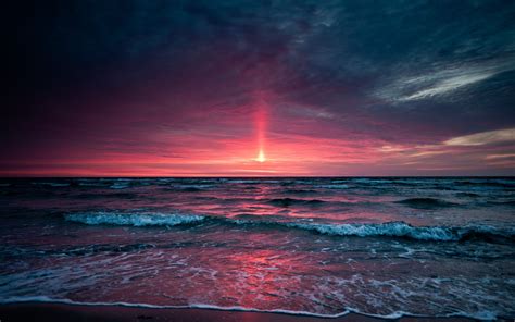 Hintergrundbilder Sonnenuntergang Am Meer Lila Kostenloser Download Wallpaper