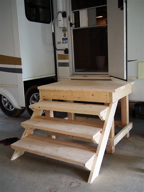 There are 377 stairs diy for sale on etsy, and they cost $33.04 on average. RV Entrance Steps with Landing. Simple design and build. Album in comments. : GoRVing