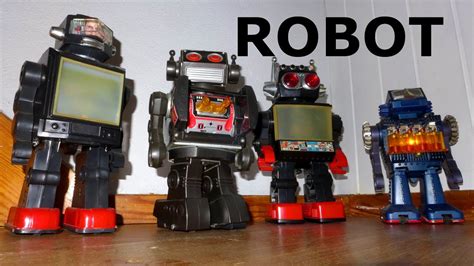 Roboter Robots Made In Japan And Hong Kong Old 1970s Toys Altes